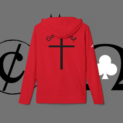Christian Cross Hoodie — "Go At" Graphic Spiritual Sweatshirt