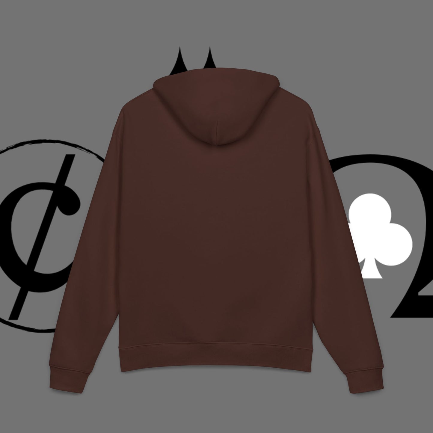 Diamond Floral Hoodie — Minimal White Relaxed Hoodie with Black Floral Emblem