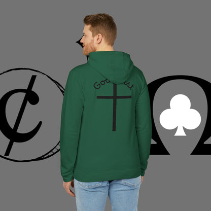 Christian Cross Hoodie — "Go At" Graphic Spiritual Sweatshirt