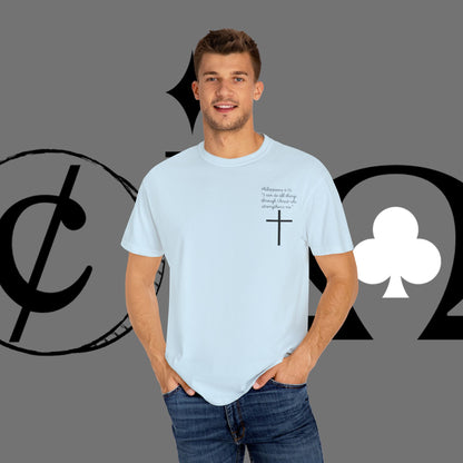 God First Cross T-Shirt — Faith-Based Christian Tee ("God First" Back Print)