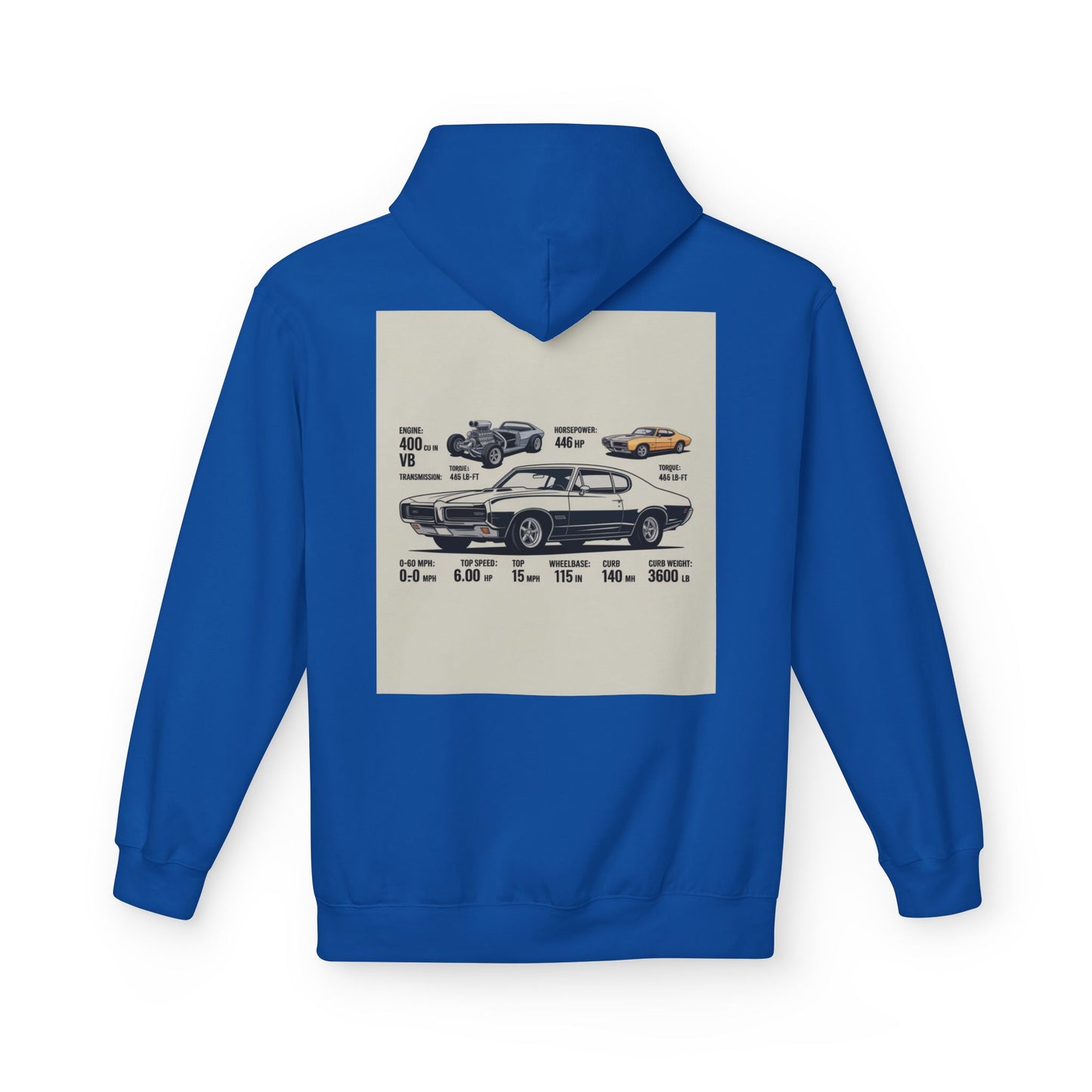 Classic Muscle Car Hoodie — Vintage Camaro Diagram Print