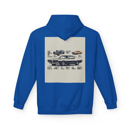 Classic Muscle Car Hoodie — Vintage Camaro Diagram Print