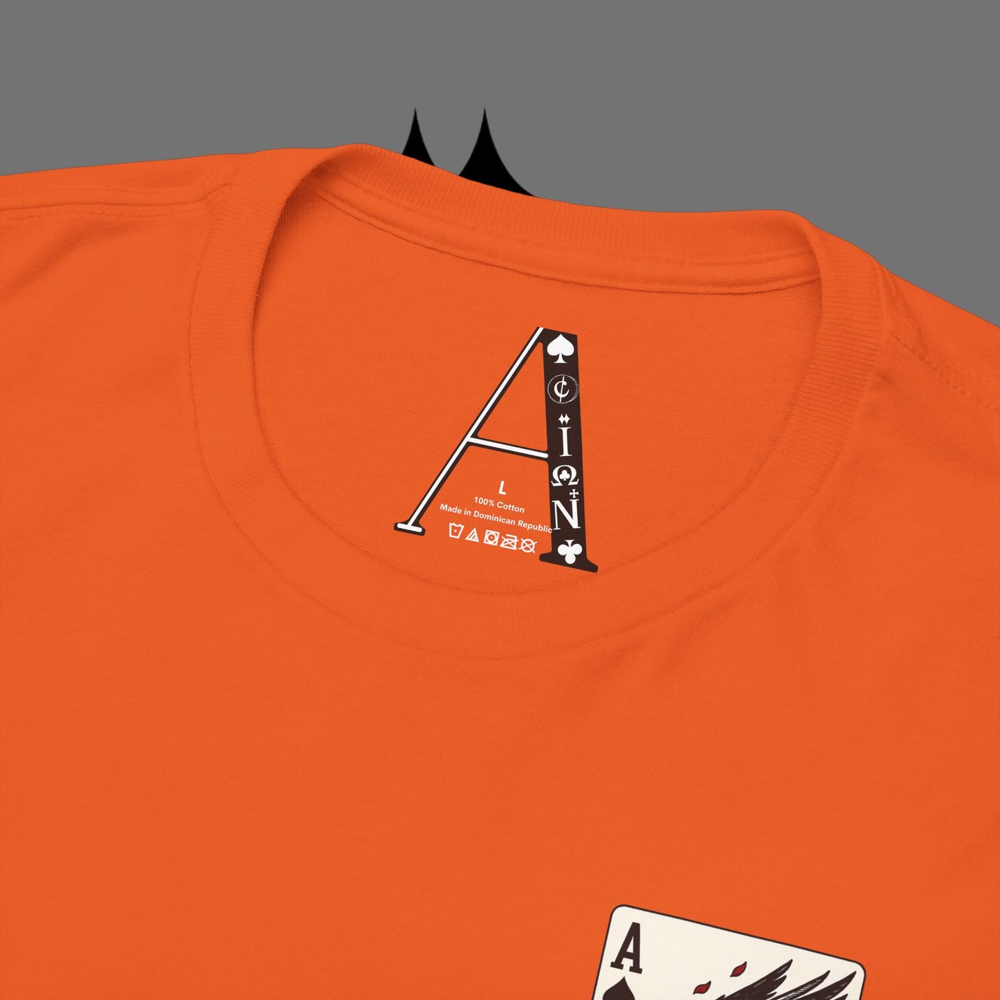 Ace of Crows T‑Shirt — Gothic Playing Card Tee with Raven & Blood Drop Design