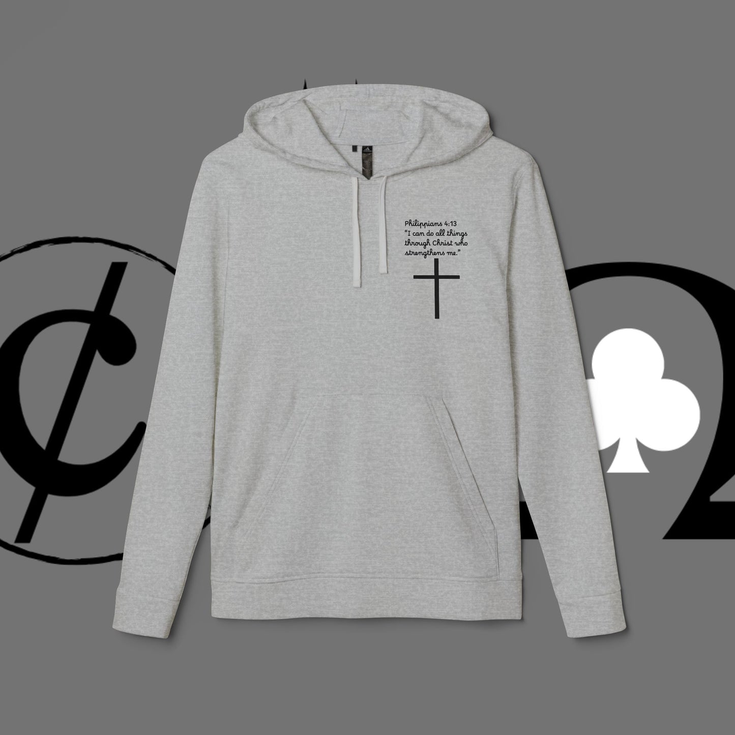 Christian Cross Hoodie — "Go At" Graphic Spiritual Sweatshirt