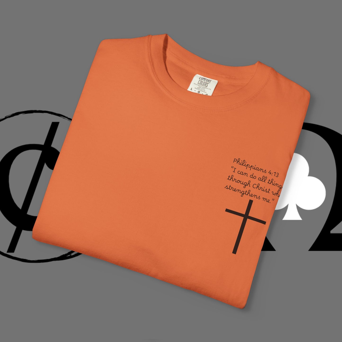 God First Cross T-Shirt — Faith-Based Christian Tee ("God First" Back Print)
