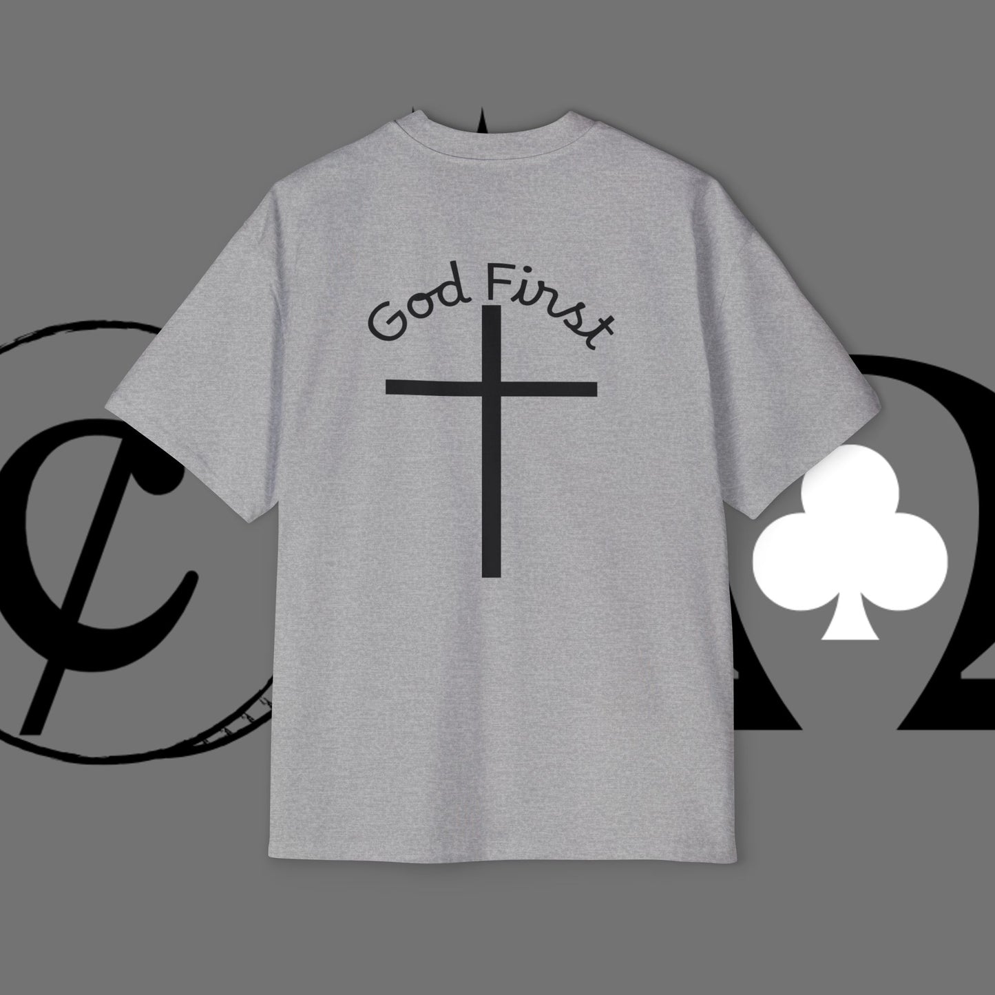 Action Symbol Tee — Minimal Graphic Men's Oversized T-Shirt