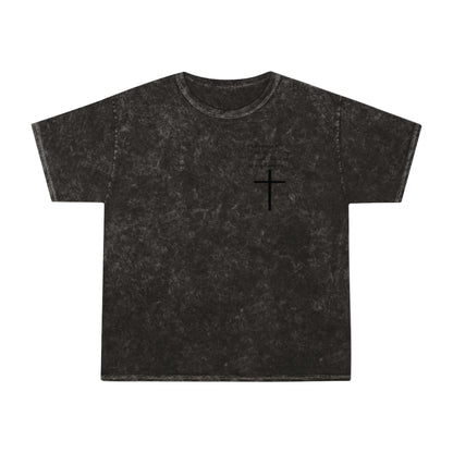 God First Mineral-Wash T-Shirt — Cross Christian Faith Tee