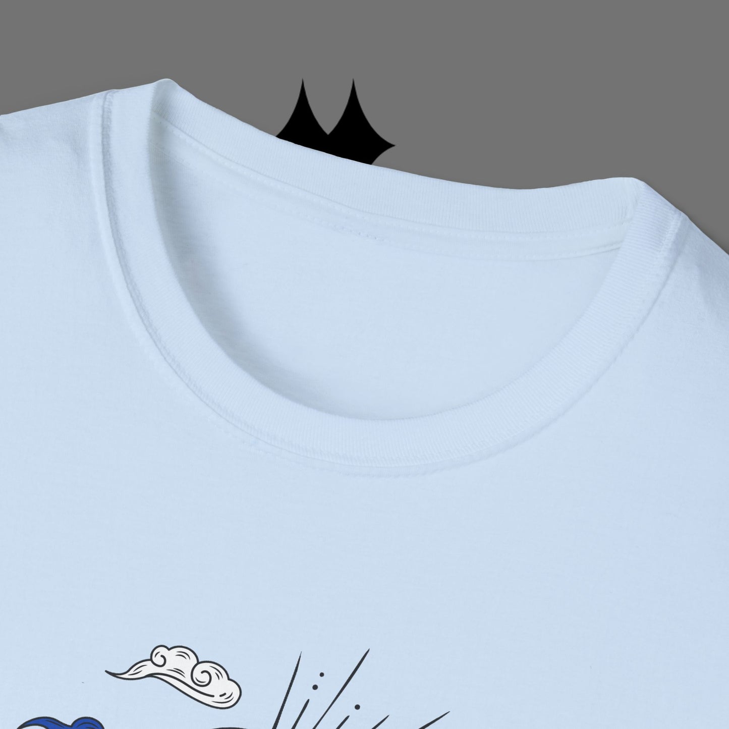 Ocean Wave Graphic T-Shirt — Blue Surf Sunset Design