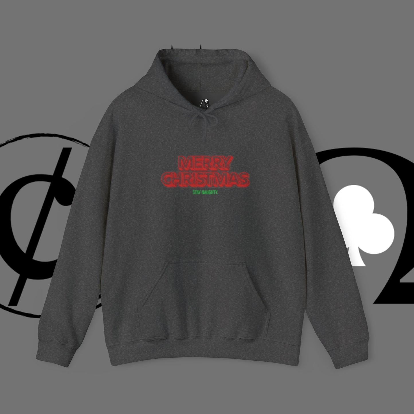Christmas Hoodie — 'Merry Christmas' Front & 'Naughty is the New Nice' Back Holiday Hoodie