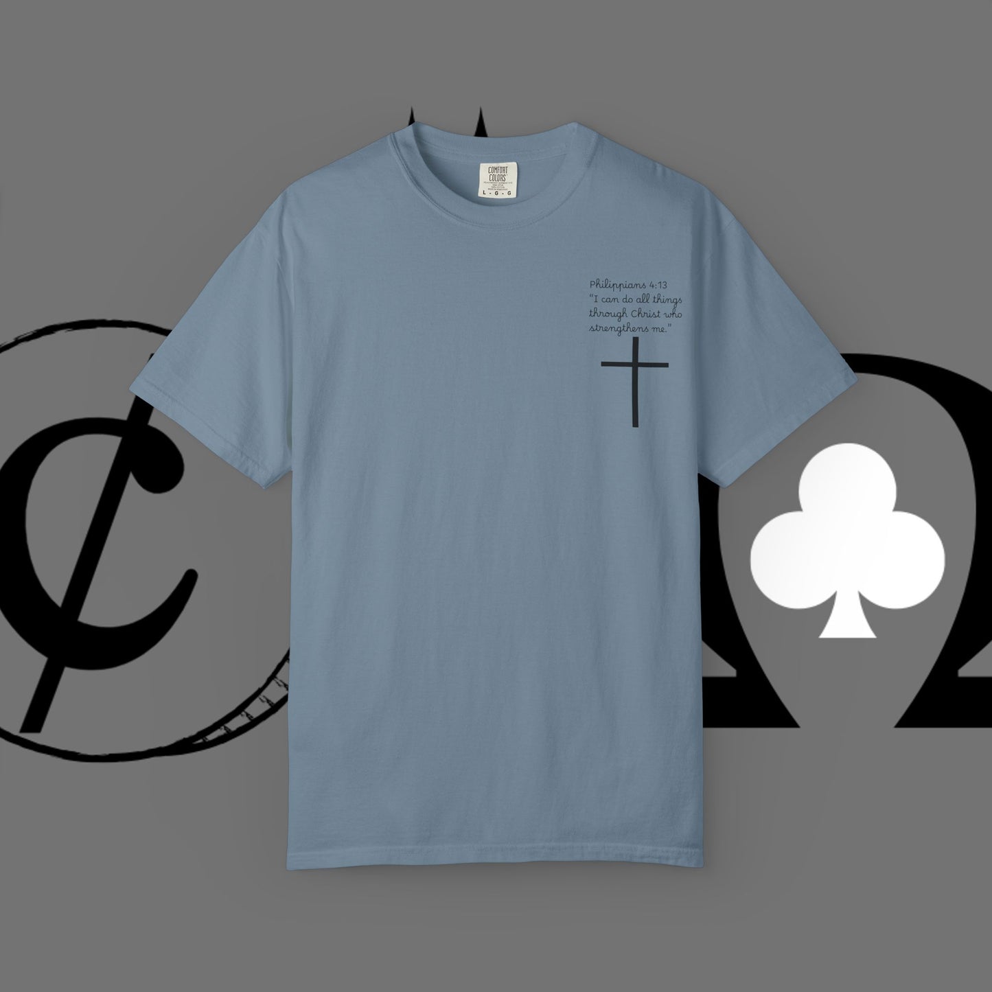 God First Cross T-Shirt — Faith-Based Christian Tee ("God First" Back Print)