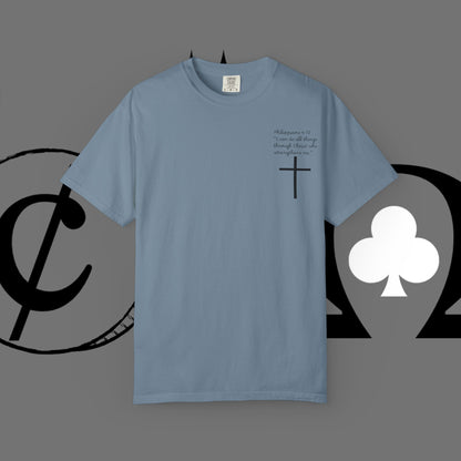 God First Cross T-Shirt — Faith-Based Christian Tee ("God First" Back Print)