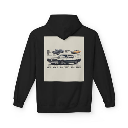 Classic Muscle Car Hoodie — Vintage Camaro Diagram Print