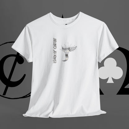 Minimal Whale Tail Tee — Japanese Kanji Nautical Graphic T-Shirt