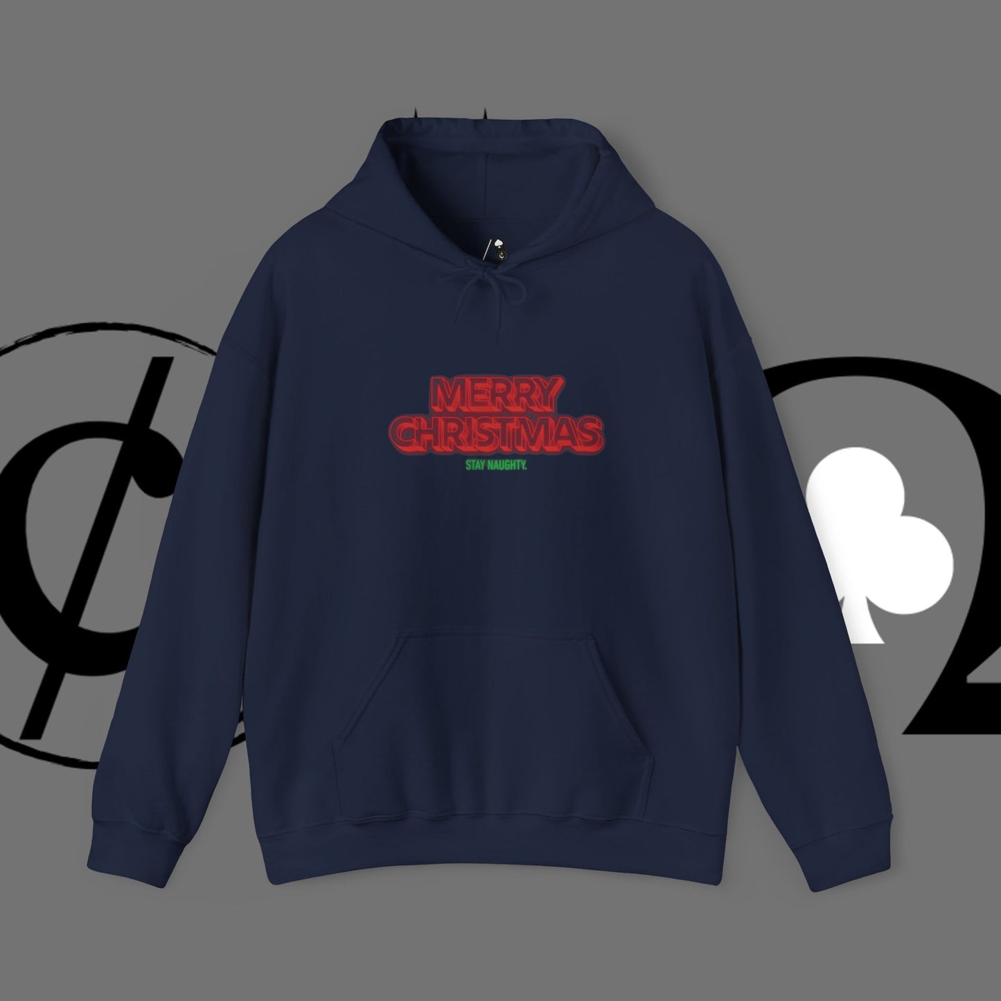 Christmas Hoodie — 'Merry Christmas' Front & 'Naughty is the New Nice' Back Holiday Hoodie