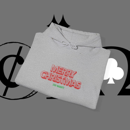 Christmas Hoodie — 'Merry Christmas' Front & 'Naughty is the New Nice' Back Holiday Hoodie