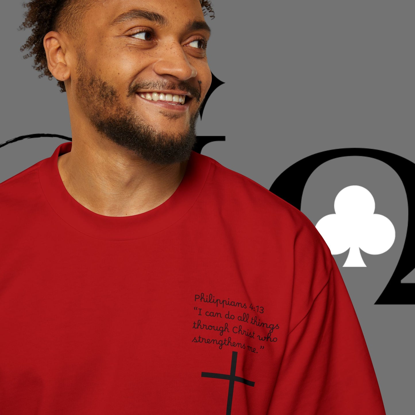 Action Symbol Tee — Minimal Graphic Men's Oversized T-Shirt