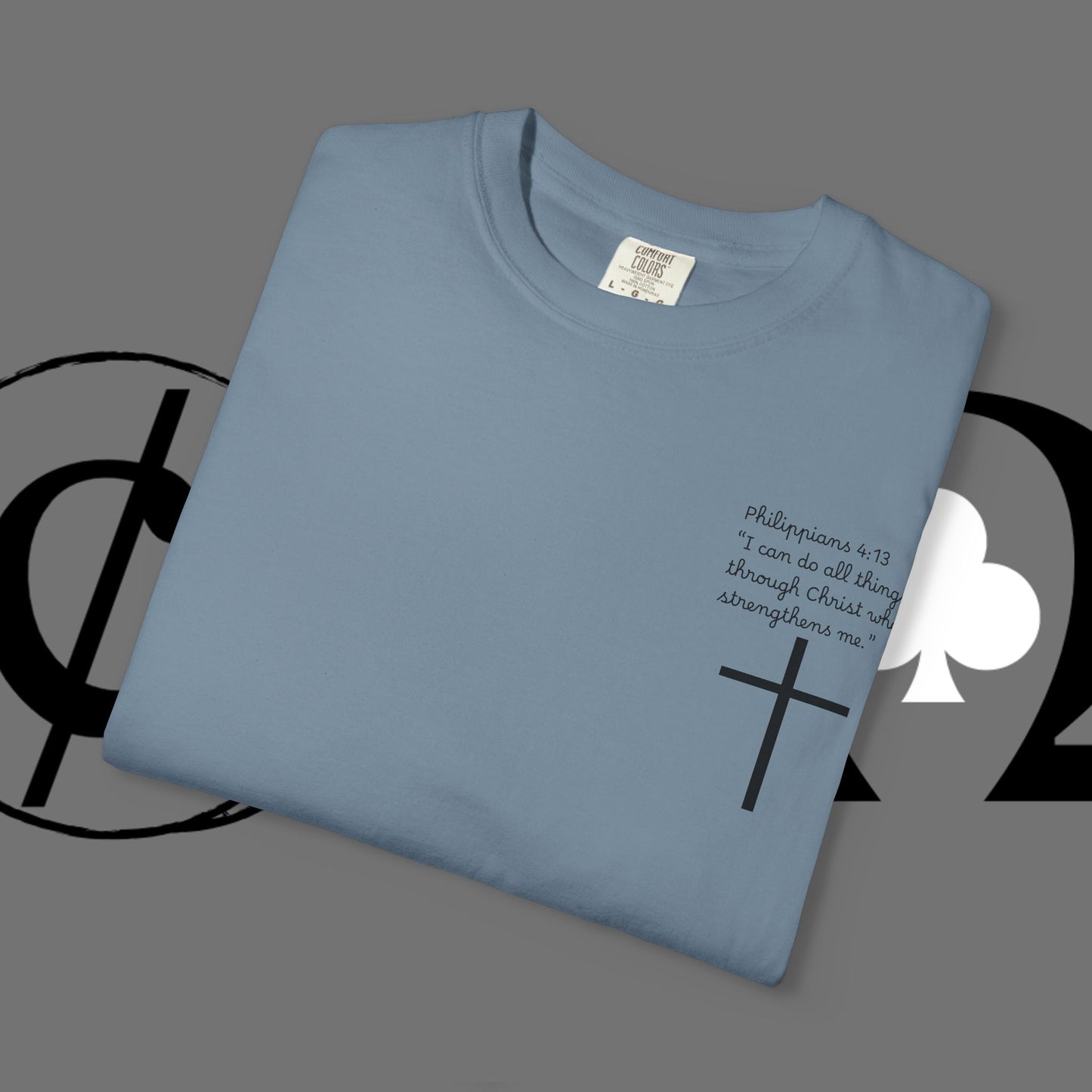 God First Cross T-Shirt — Faith-Based Christian Tee ("God First" Back Print)