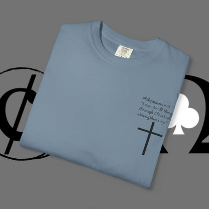 God First Cross T-Shirt — Faith-Based Christian Tee ("God First" Back Print)