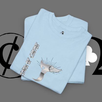 Minimal Whale Tail Tee — Japanese Kanji Nautical Graphic T-Shirt