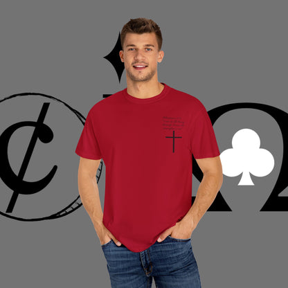 God First Cross T-Shirt — Faith-Based Christian Tee ("God First" Back Print)