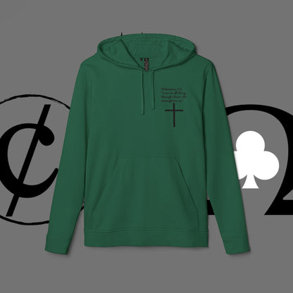 Christian Cross Hoodie — "Go At" Graphic Spiritual Sweatshirt