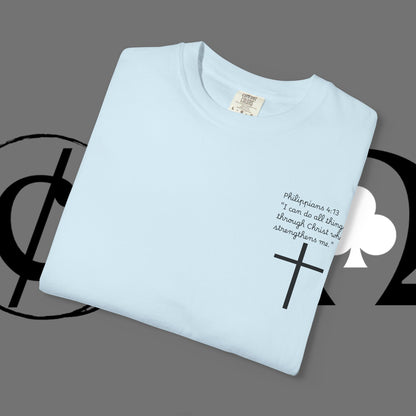 God First Cross T-Shirt — Faith-Based Christian Tee ("God First" Back Print)