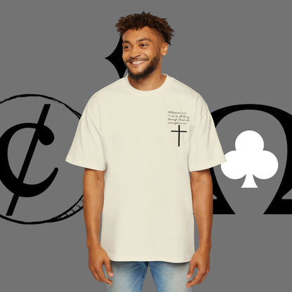 Action Symbol Tee — Minimal Graphic Men's Oversized T-Shirt