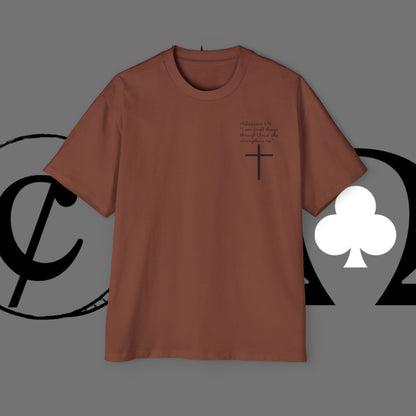 Action Symbol Tee — Minimal Graphic Men's Oversized T-Shirt