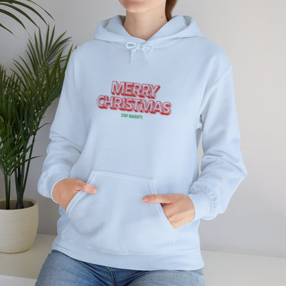 Christmas Hoodie — 'Merry Christmas' Front & 'Naughty is the New Nice' Back Holiday Hoodie