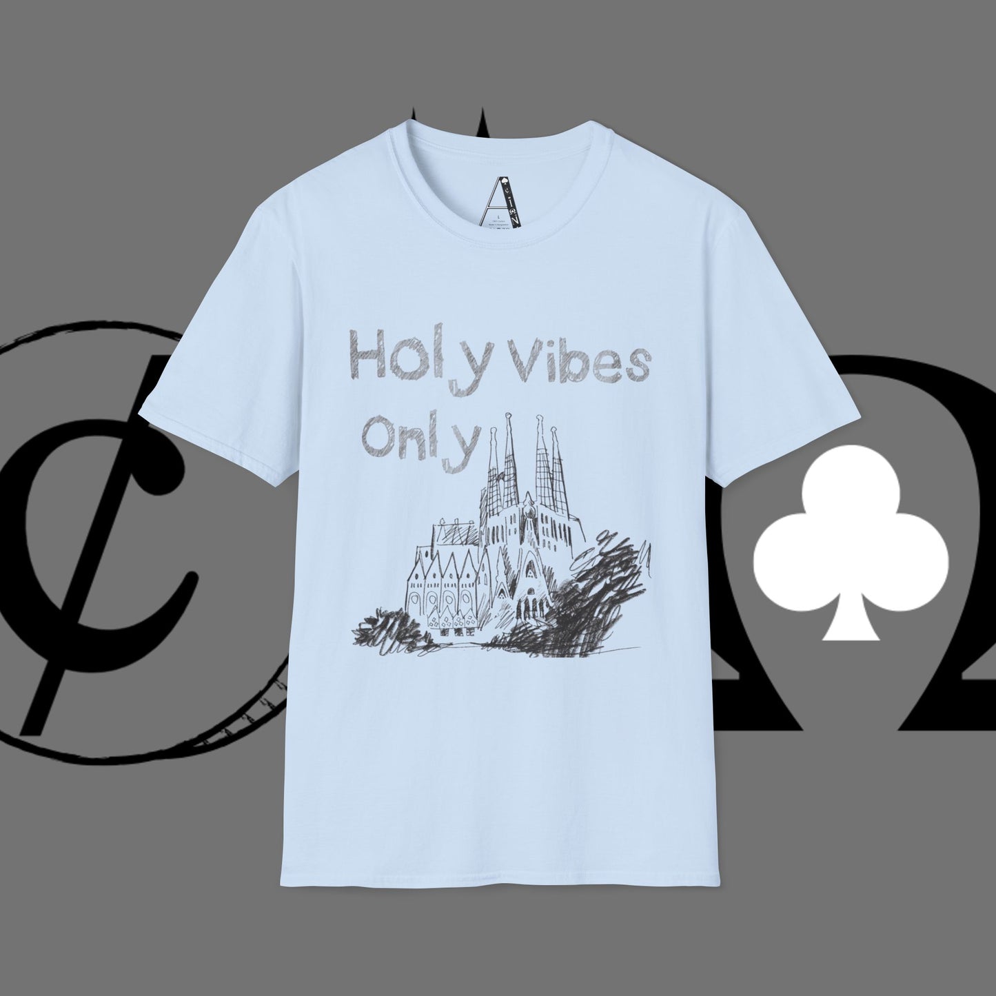 Christian Cross T-Shirt — Grunge Crown of Thorns Design